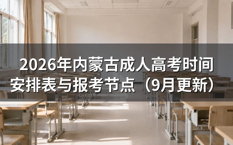 内蒙古成人高考时间安排表怎么查看
