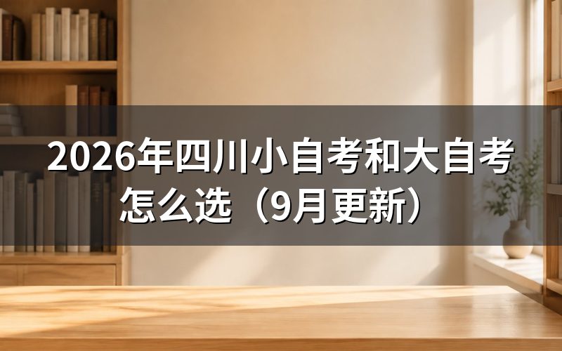 四川小自考和大自考怎么选注册渠道