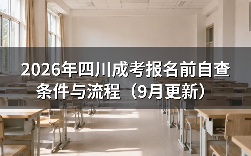 报名前自查要核对哪些条件