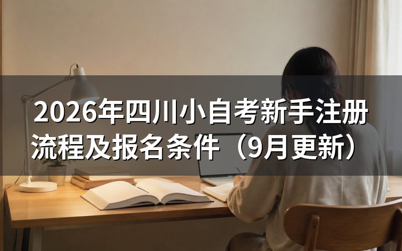 四川小自考新手注册流程怎么办