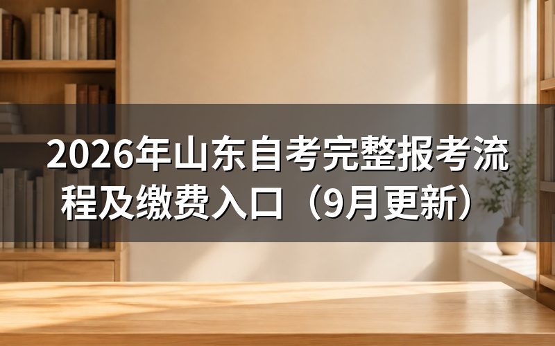 完整报考流程怎么操作
