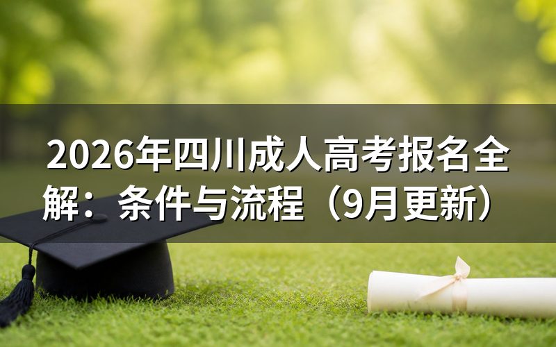 四川成人高考报名全解:注册和志愿怎么填
