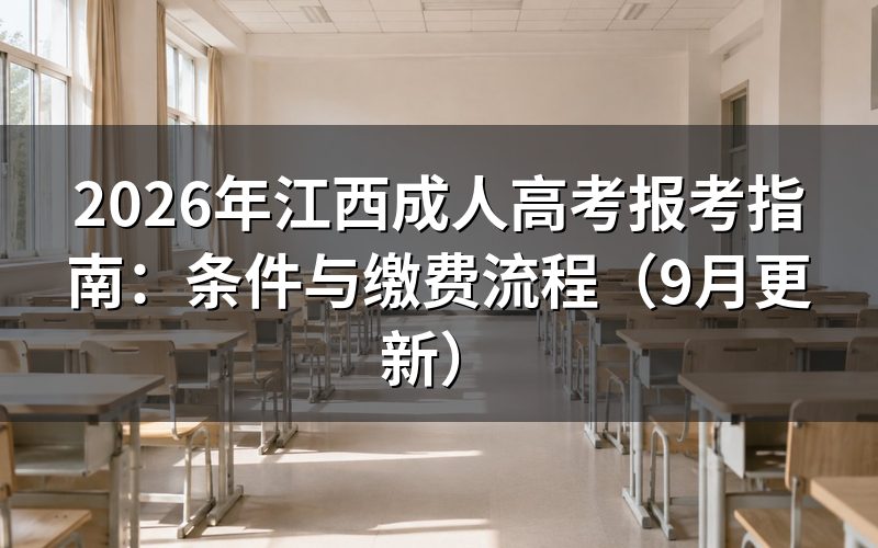江西成人高考报考指南中的报名条件是什么