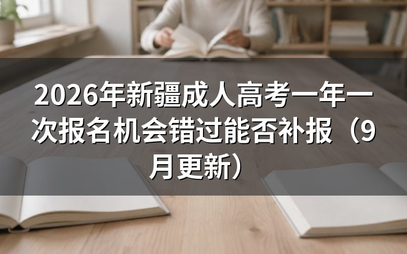 新疆成人高考一年一次报名机会错过能否补报