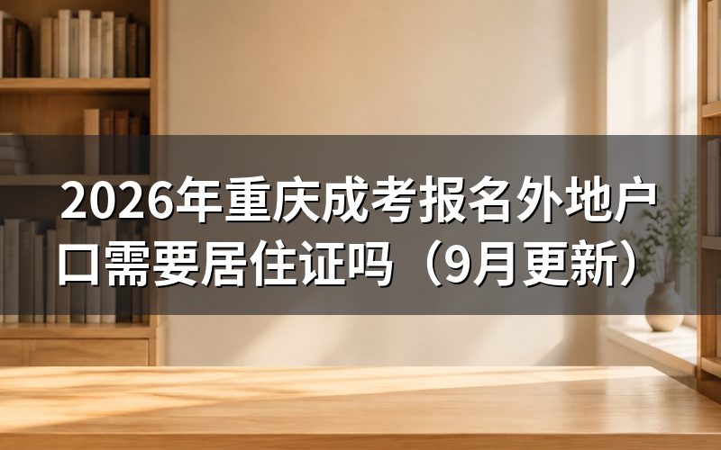 报名外地户口需要居住证吗