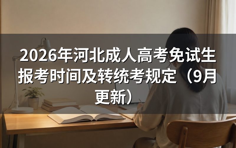 河北成人高考免试生报考怎么注册