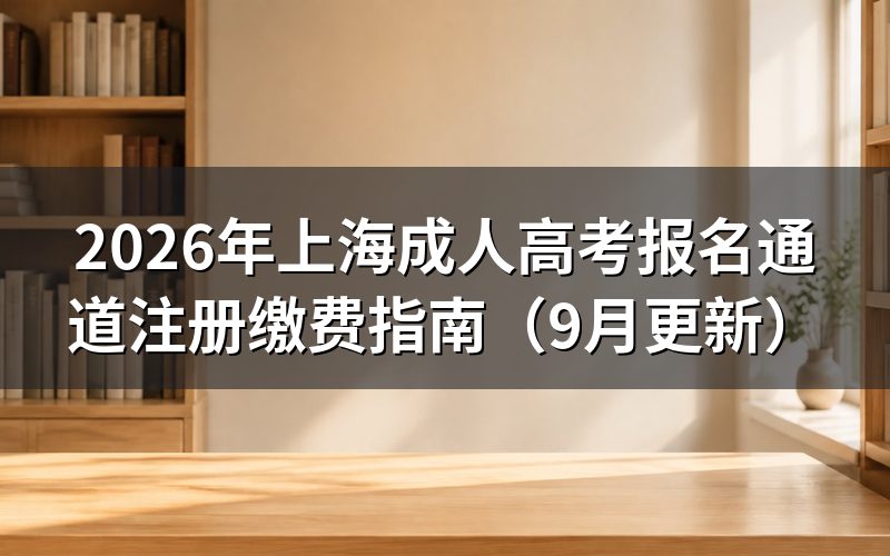 上海成人高考报名通道如何注册和上传材料