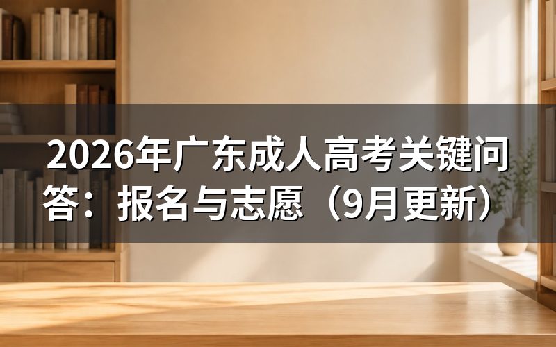 广东成人高考关键问答：报名时间和入口是什么
