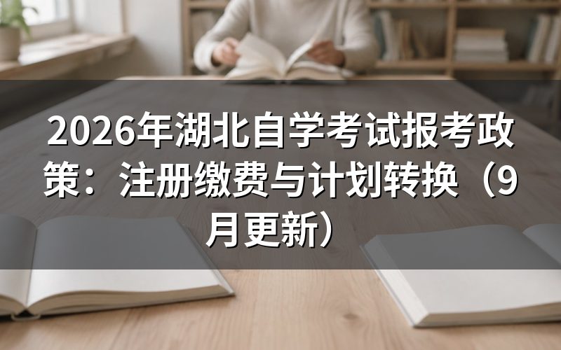 湖北自学考试报考政策中新生怎么注册