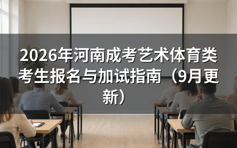艺术体育类考生报名与加试怎么办