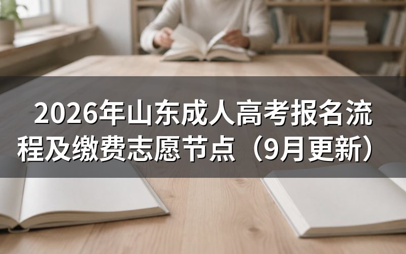 山东成人高考报名流程怎么操作