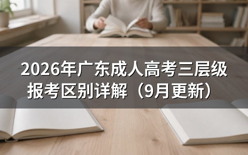 广东成人高考三层级报考区别怎么选