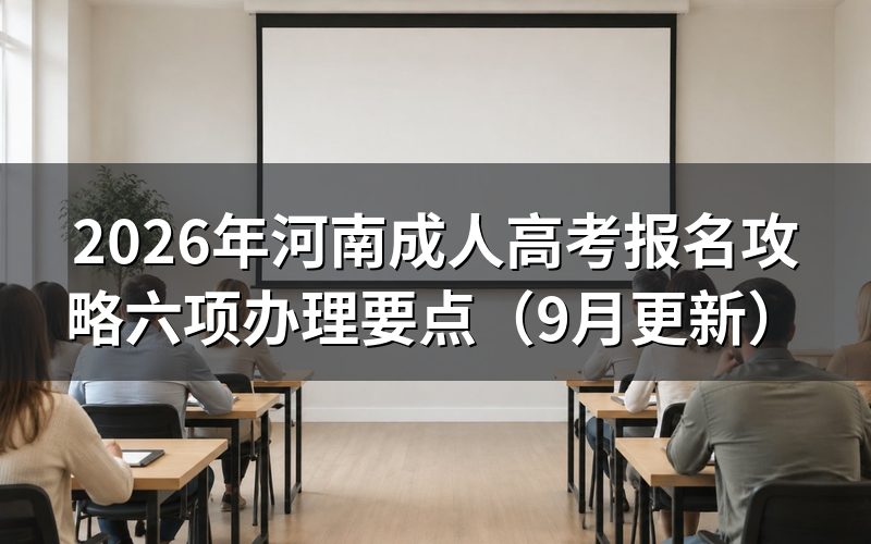 河南成人高考报名攻略怎么完成网上填报