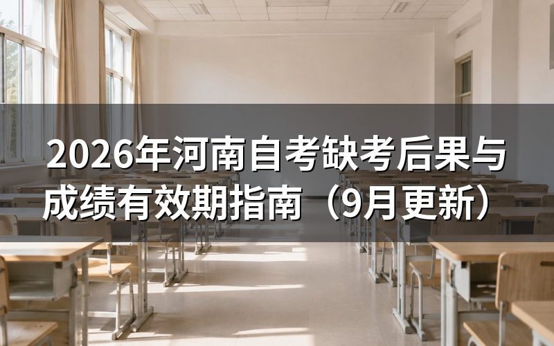 缺考后果与成绩有效期怎么算
