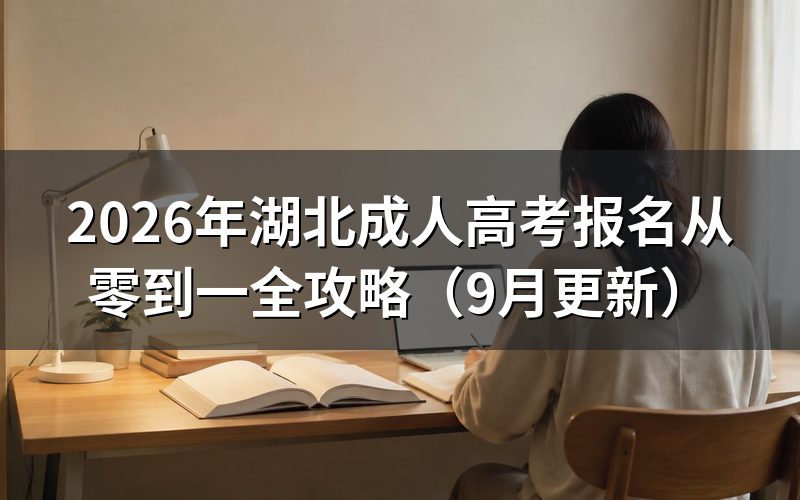 湖北成人高考报名从零到一怎么操作