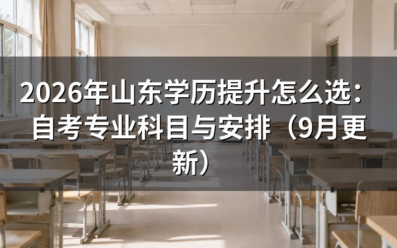山东学历提升怎么选专业和自考科目