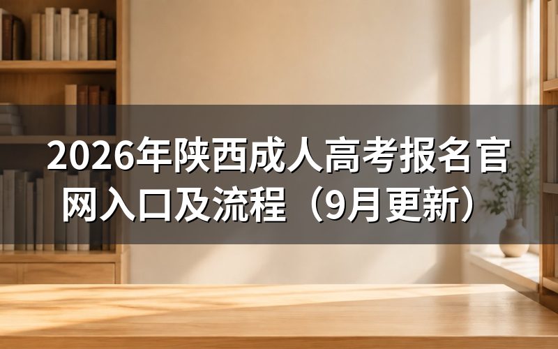 陕西成人高考报名官网入口怎么登录