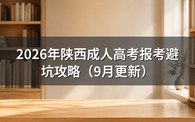 陕西成人高考报考避坑攻略有哪些