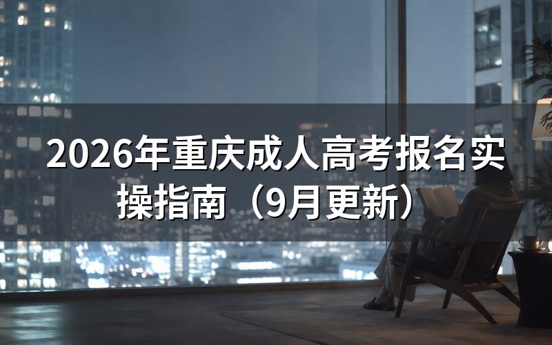 重庆成人高考报名实操怎么完成