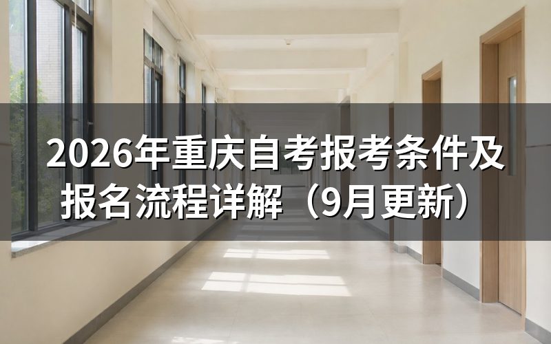 报考条件及报名流程怎么安排