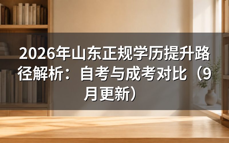 山东正规学历提升路径解析时怎样对照报考条件