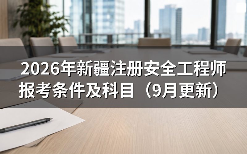 新疆注册安全工程师报考条件及科目分别是什么