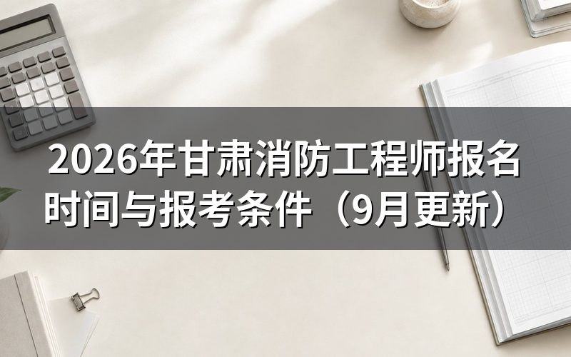 甘肃消防工程师报名时间内要先做哪一步