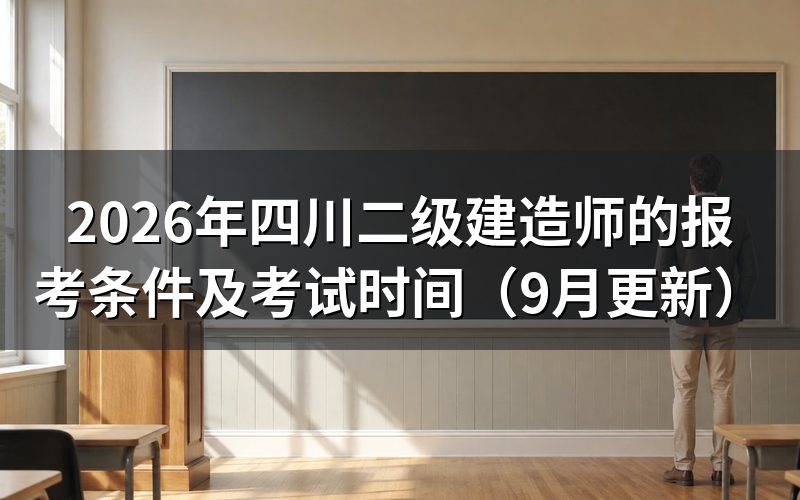 四川二级建造师的报考条件及考试时间具体怎么算
