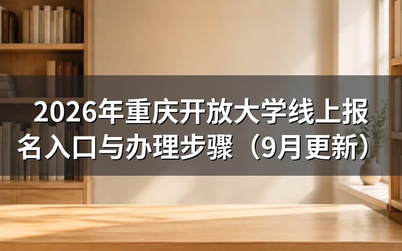 重庆开放大学线上报名从哪里进入