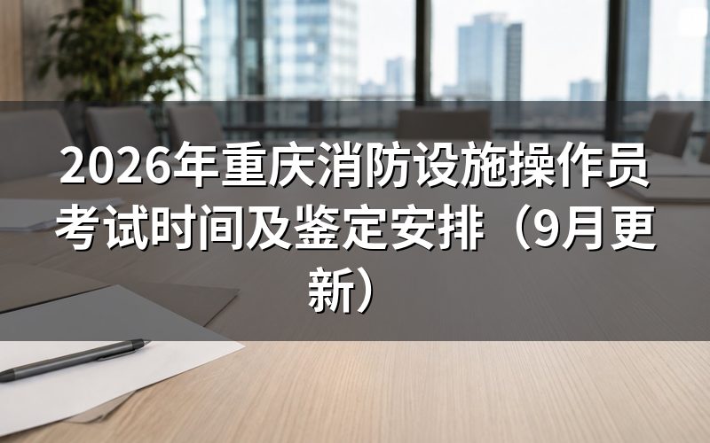重庆消防设施操作员考试时间是怎么排的