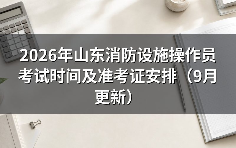 山东消防设施操作员考试时间是几号到几号
