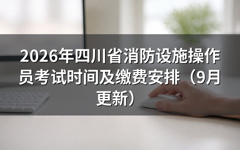 四川省消防设施操作员考试时间在哪几天考