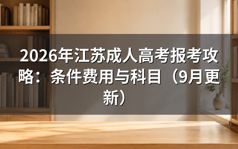 江苏成人高考报考攻略先核对哪些条件