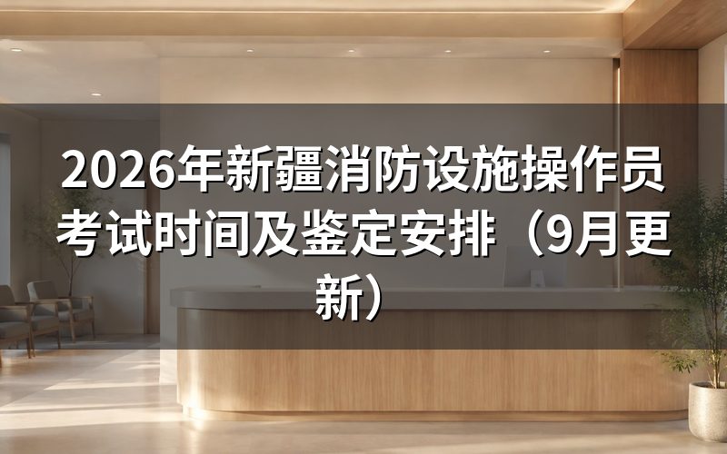 新疆消防设施操作员考试时间怎么安排