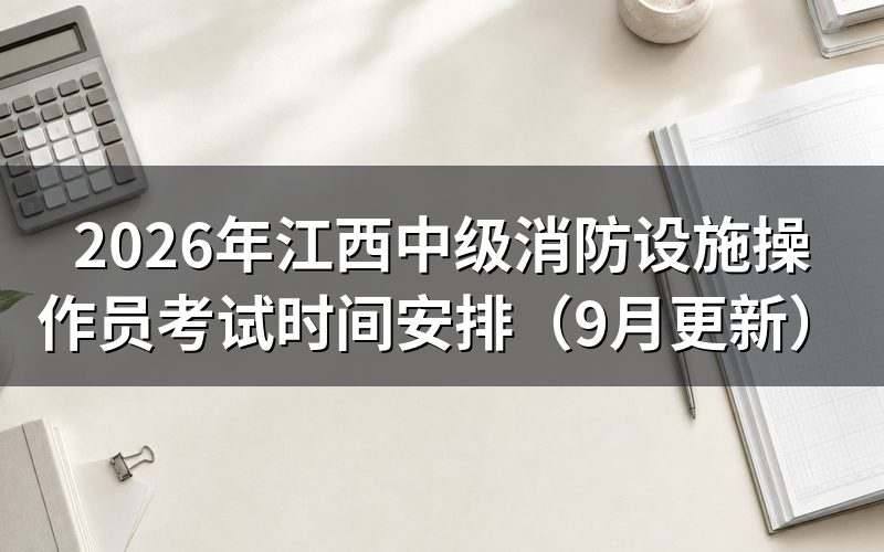 江西中级消防设施操作员考试时间怎么安排