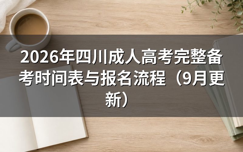 四川成人高考完整备考时间表怎么安排
