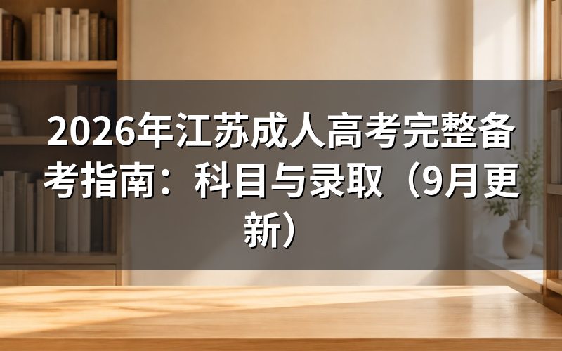 江苏成人高考完整备考指南怎么看招生层次