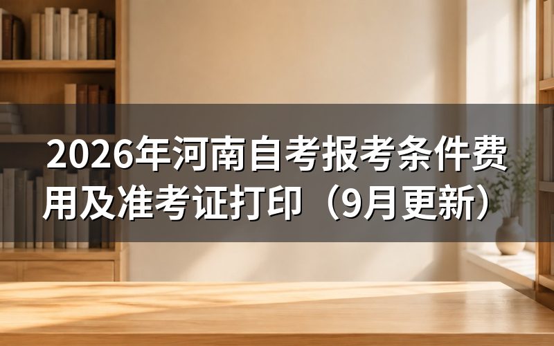 报考条件费用及准考证打印怎么安排