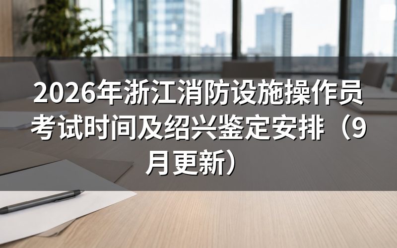 浙江消防设施操作员考试时间和鉴定内容是什么