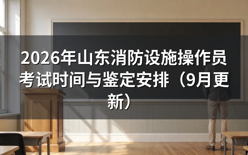 山东消防设施操作员考试时间考哪些方向和等级