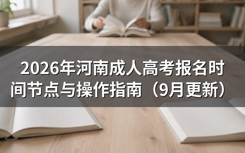 河南成人高考报名时间内怎么完成填报