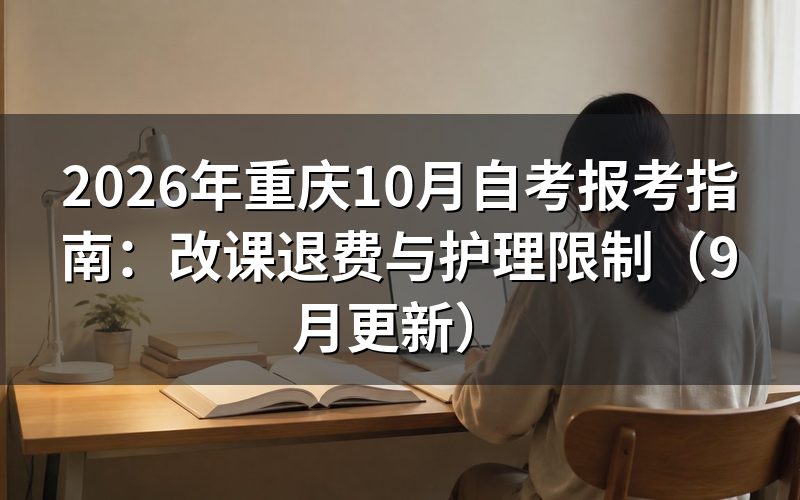 重庆10月自考报考指南:课程和考区怎么改