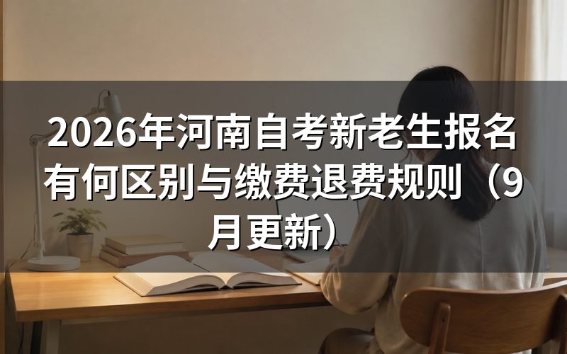 新老生报名有何区别