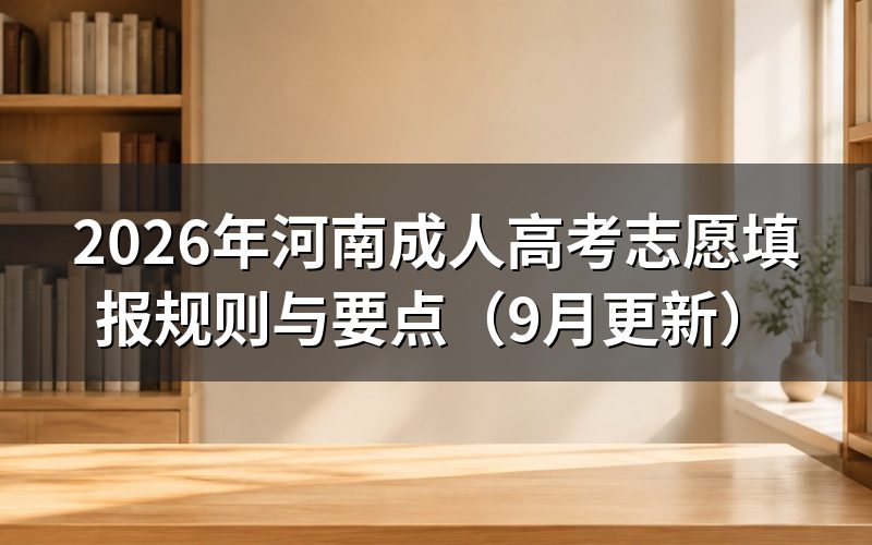 河南成人高考志愿填报怎么选学校和专业