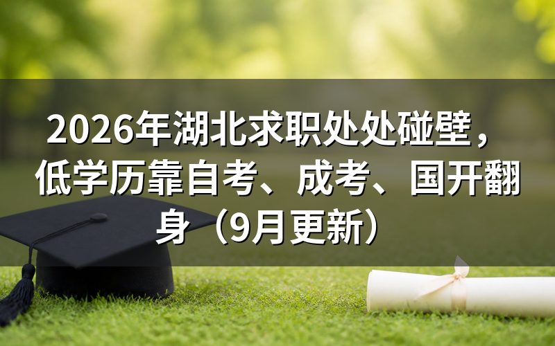 湖北低学历靠自考、成考、国开怎么选