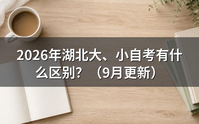 湖北大、小自考有什么区别