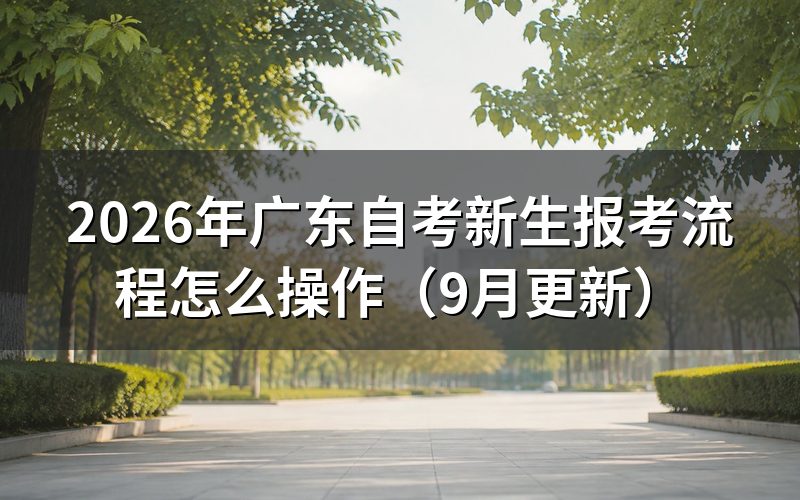 新生报考流程怎么完成