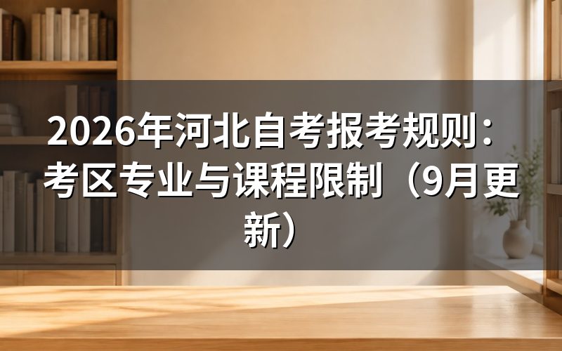 报考规则对考区专业和课程怎么限制