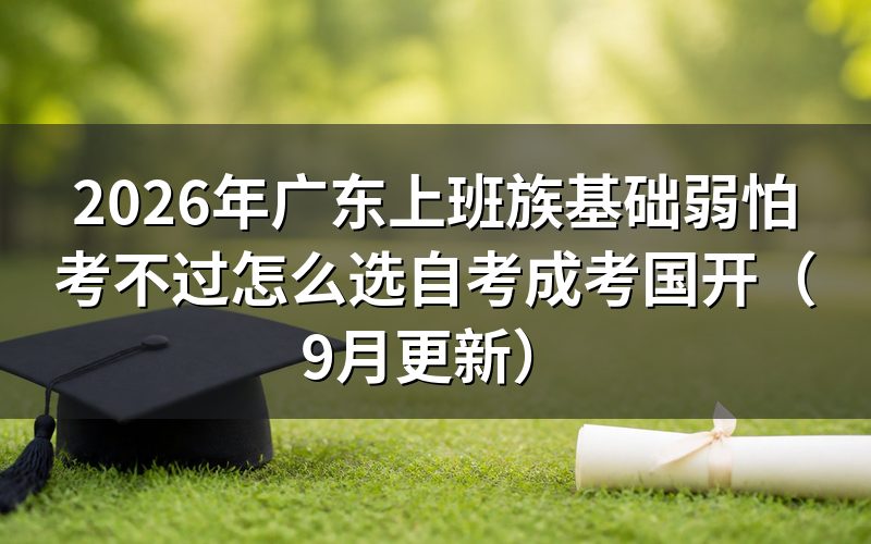 广东上班族基础弱怕考不过怎么比较三种方式