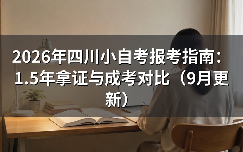 四川小自考报考指南中注册条件有哪些